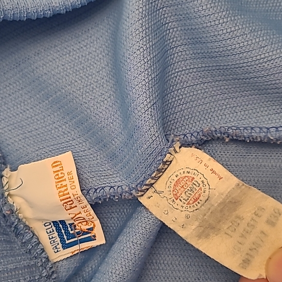 Vtg 1970s Fairfield Lady Blue and Sand Colored Highwaist Shorts(2) ILGWU Stamped - Picture 5 of 15